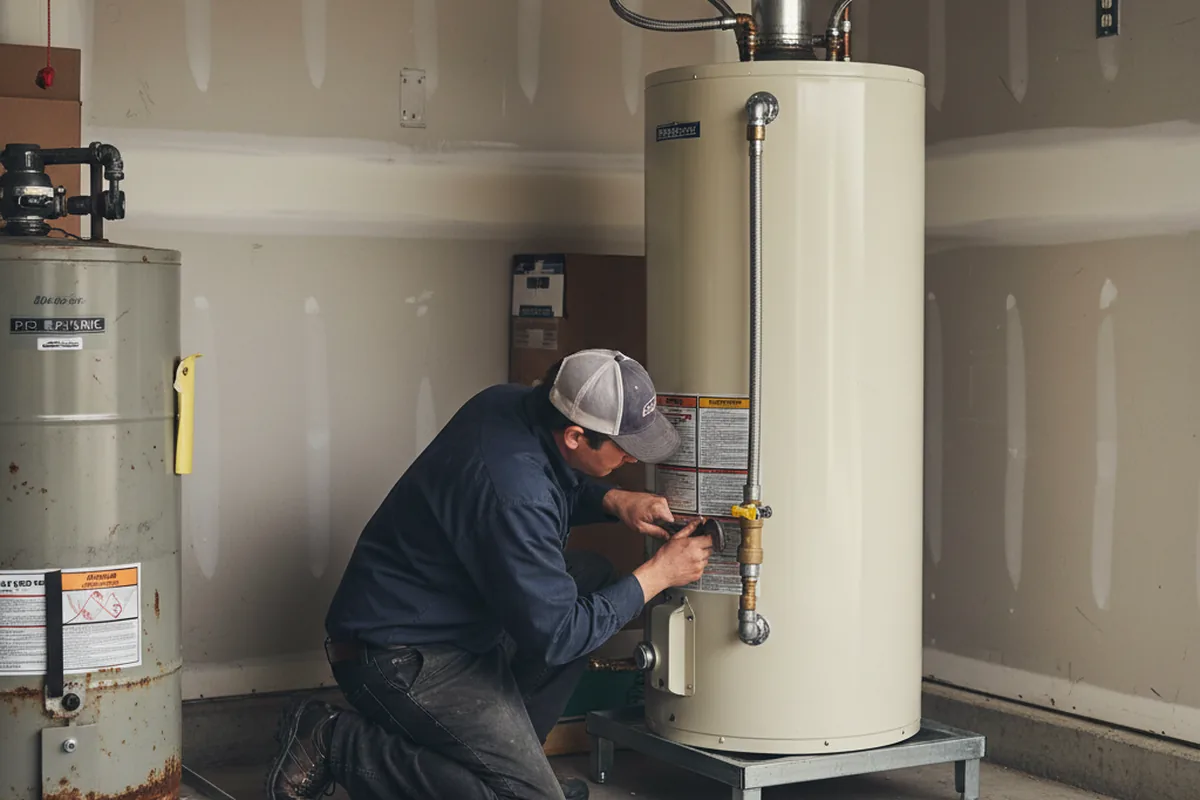 Water heater and shutoff valve replacement in Toughkenamon